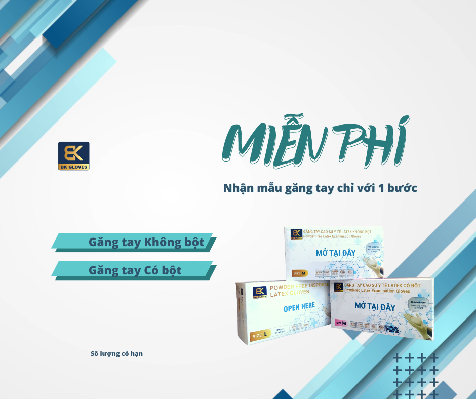 DÙNG THỬ MIỄN PHÍ GĂNG TAY CAO SU LATEX BK GLOVES