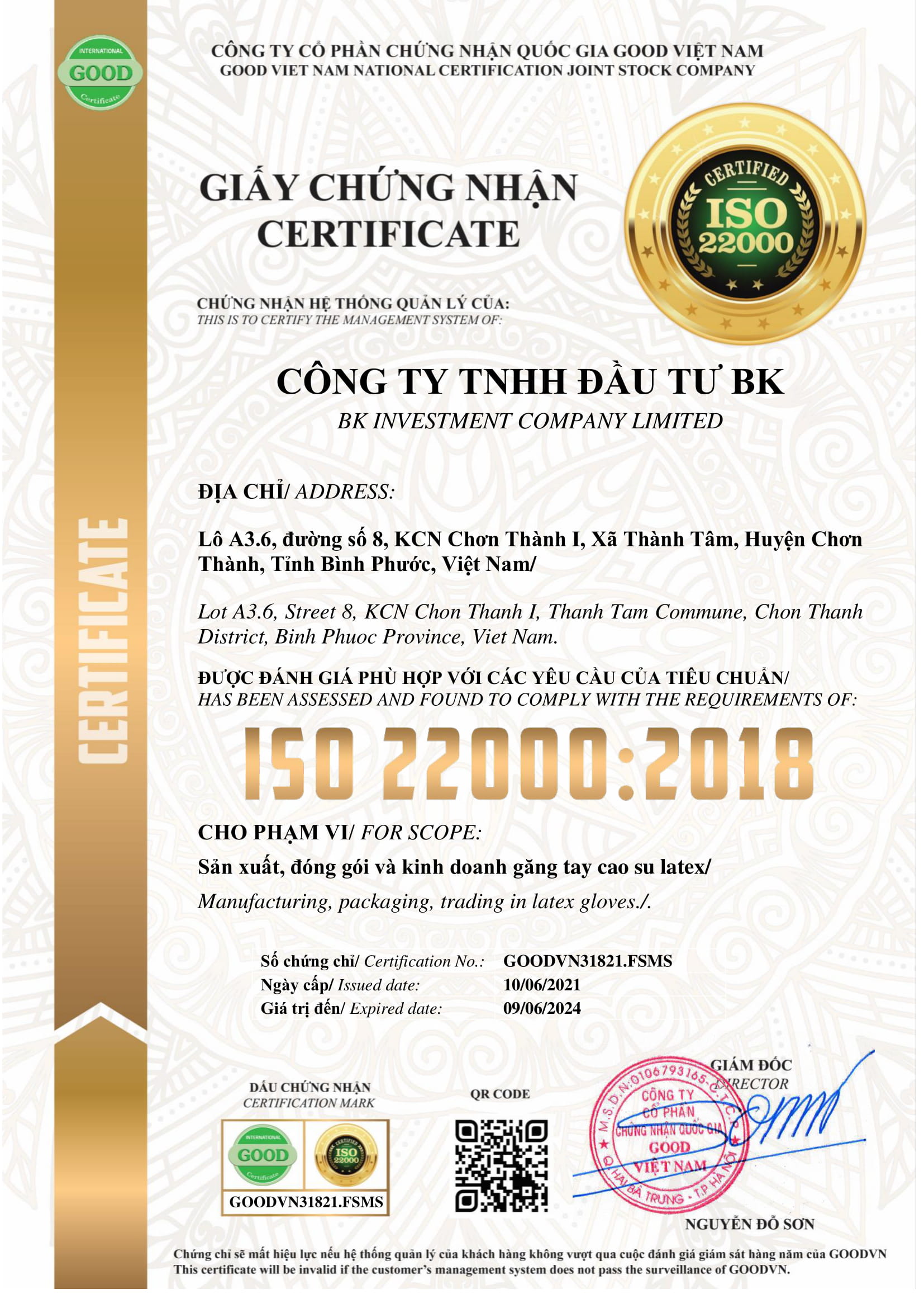 KẾT QUẢ VÀ CHỨNG NHẬN